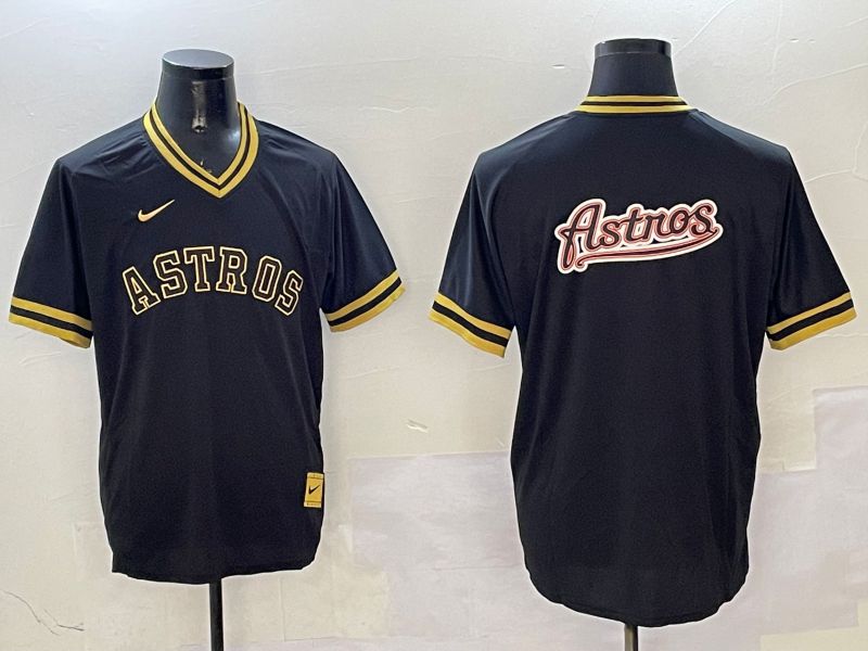 Men Houston Astros Blank Black Gold Game 2025 Nike MLB Jersey style 10